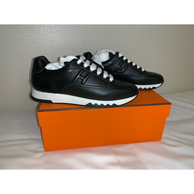 New Hermes Shoes Black Size 36