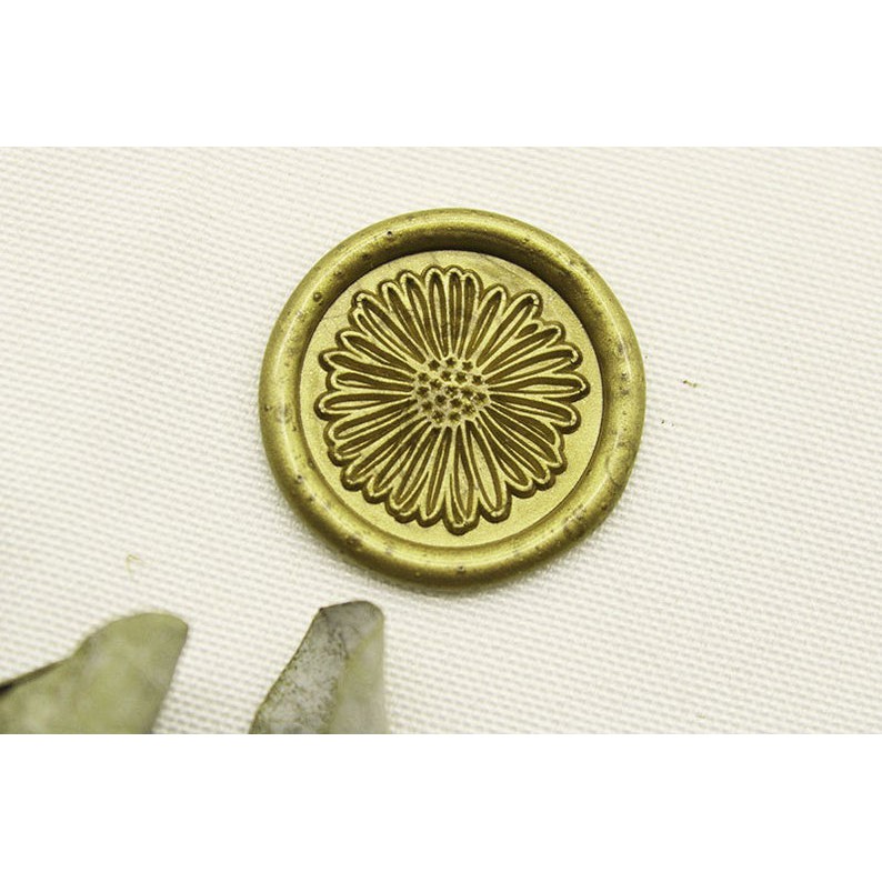 

CS readystock Daisy flower wax seal stamp , Wedding Invitation Wax Seal Kit Personalized Stamp