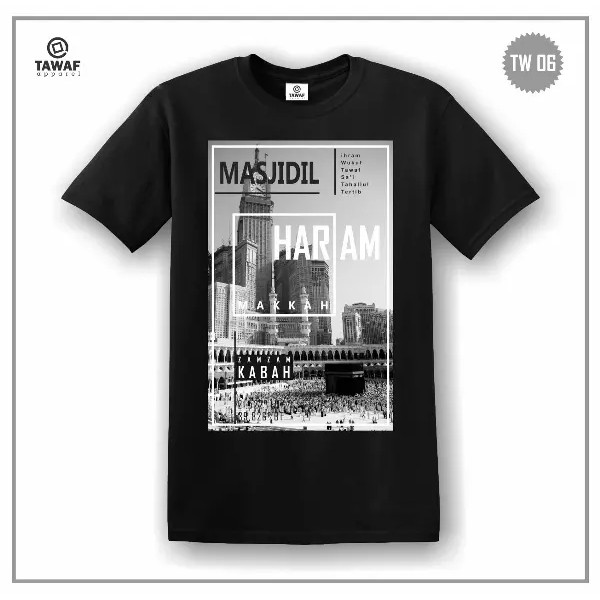 KAOS PRIA ISLAMI MASJIDIL HARAM / KAOS ISLAMI / KAOS KEREN / KAOS PRIA / KAOS 3D / KEMEJA PRIA