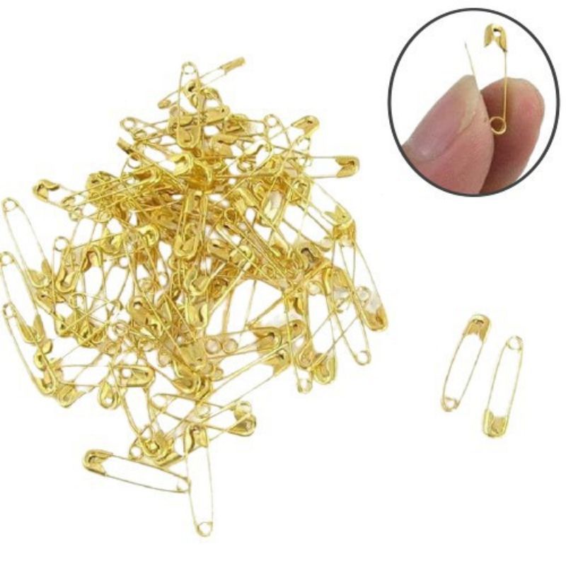 50 PCS PENITI KECIL GOLD / SILVER Peniti Kecil Warna Silver 50 pcs / Safety Pins / Accesories Wanita / Peniti hijab / Jilbab peniti / Baby Peniti