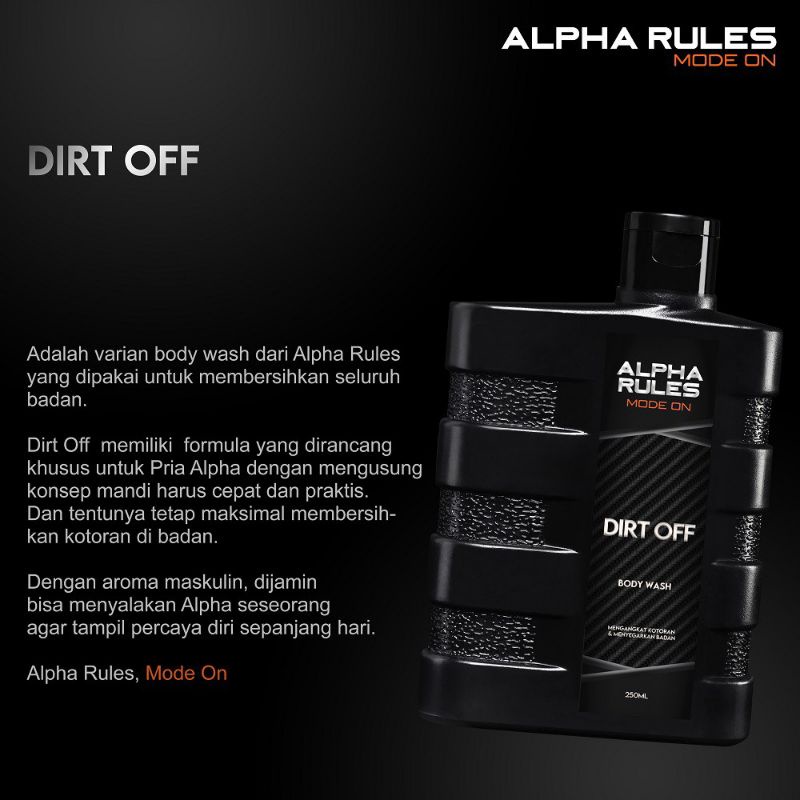 ALPHA RULES DIRT OFF BODY WASH