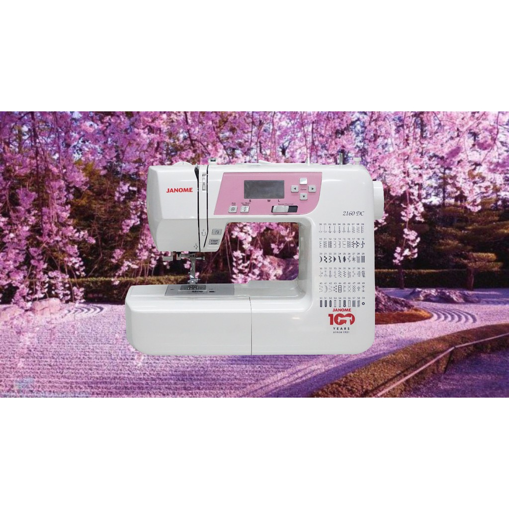 promo mesin jahit portable janome 2160dc - pink