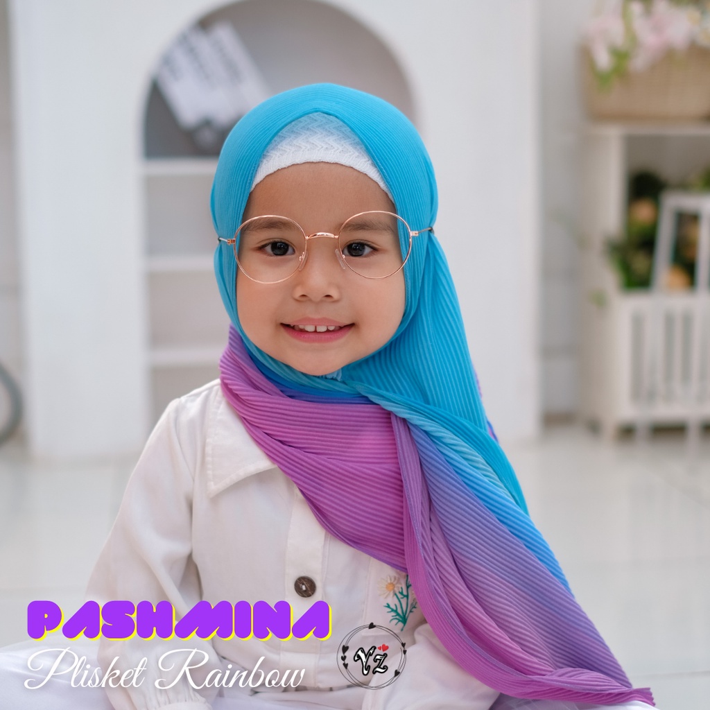 Pashmina Plisket Rainbow | Kids &amp; Mom