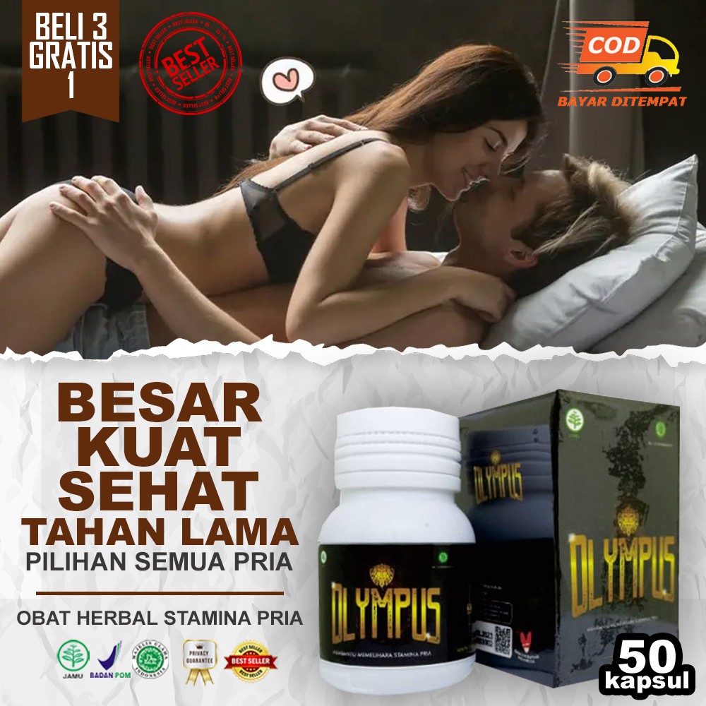 OLYMPUS HERBAL KUAT TAHAN LAMA OBATI EJAKULASI - BERBAL PRIA DEWASA BPOM