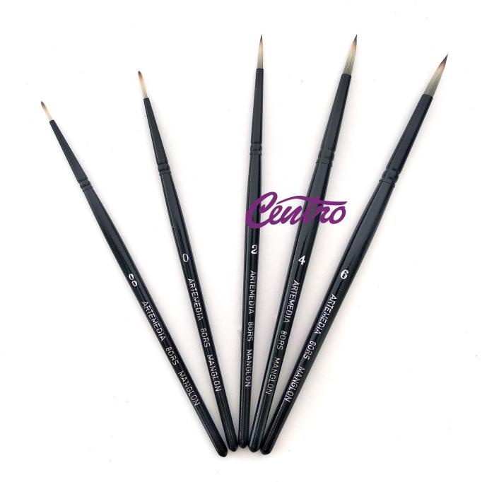 

TERBARUU!! Arte Manglon Watercolor Brush Set Kuas Cat Air Water Color 5 Pcs PROMO