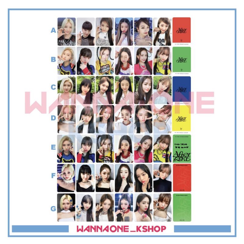 photocard Ive AFTER LIKE album jewe wonyoung yujin leeseo gaeul rei liz