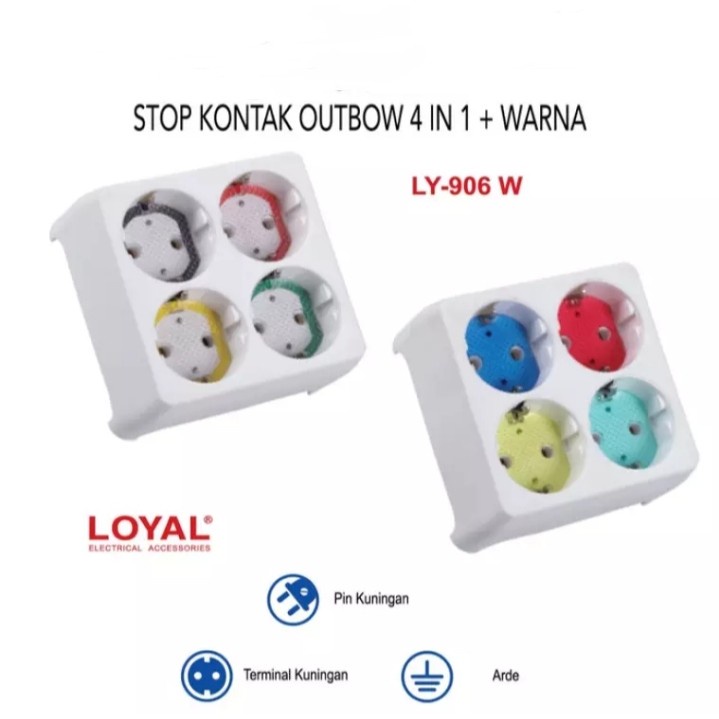 Loyal Stop Kontak 4 in 1 LY 906 W Extension Standar SNI