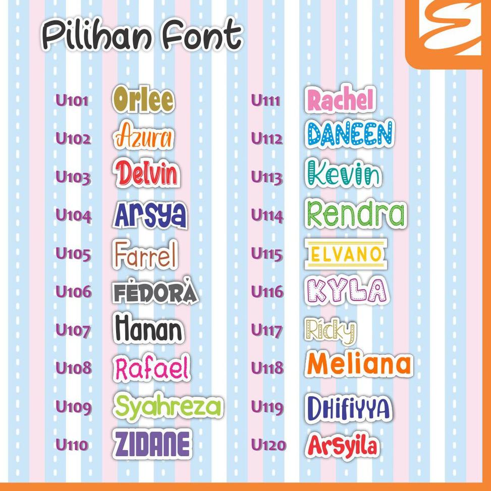 

[PRODUK IE0W7] Stiker nama bahan vinyl waterproof (Sticker Label) 2cm Y97