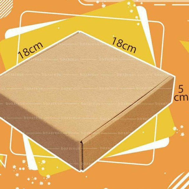 

box 18x18x5 /box nasi / dus pizza / box pizza / dus makanan / dus cookies / box brownies