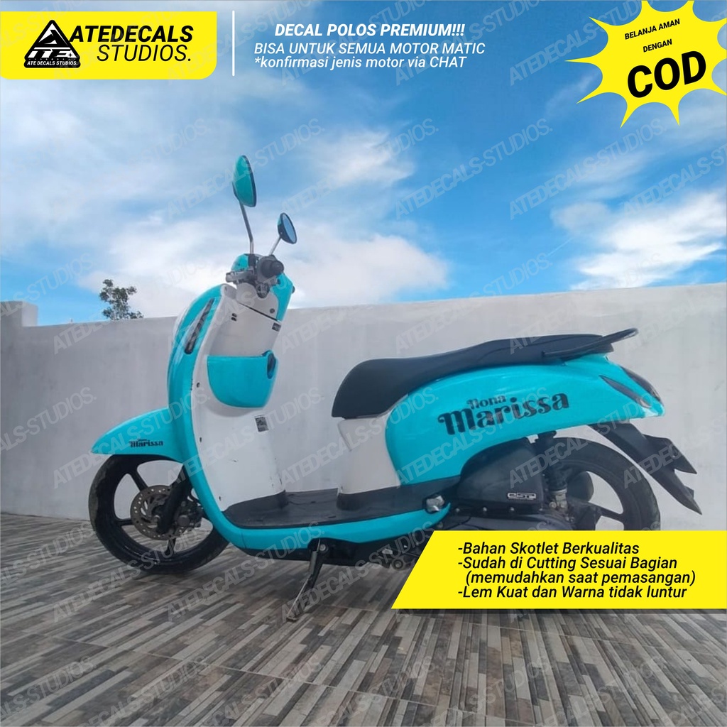 Decal Polos scoopy full body, sticker polos scoopy, skotlate scoopy, warna pastel