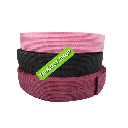 tali webbing tas tali webing bisban lt 3.8cm warna warni jual/roll