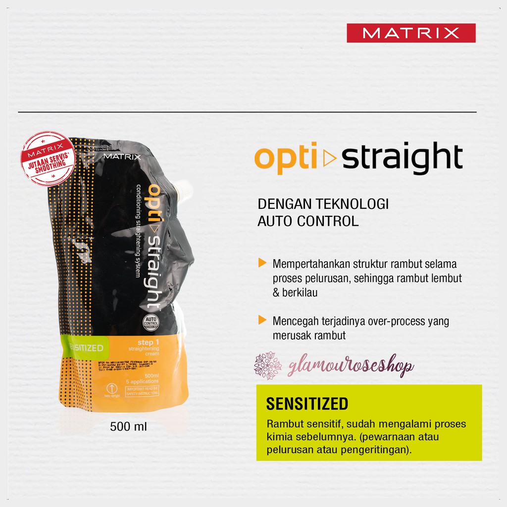 ❤️Glamouroseshop❤️MATRIX Opti Straight /Optistraight Conditioning Straightening System Step 1 500 ml