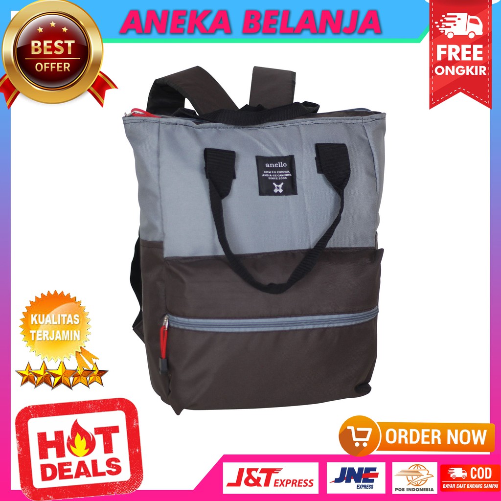 Tas Ransel Anello Khusus Cewek Trendy Berkualitas Casual Multifungsi Fashionable Terbaru Kekinian