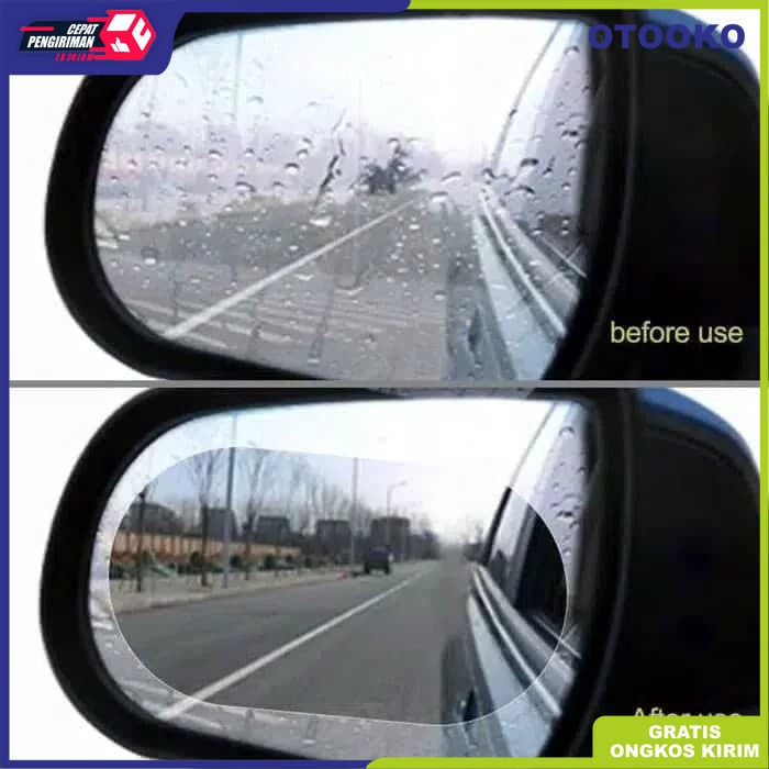 Stiker Anti Air Embun ScreenGuard Kaca Spion Mobil Fog RainProof Film