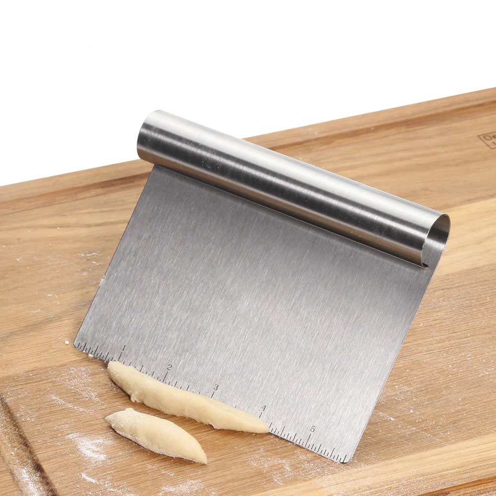 Spatula Scraper Kape Kue Tart Pizza Cutter - Silver