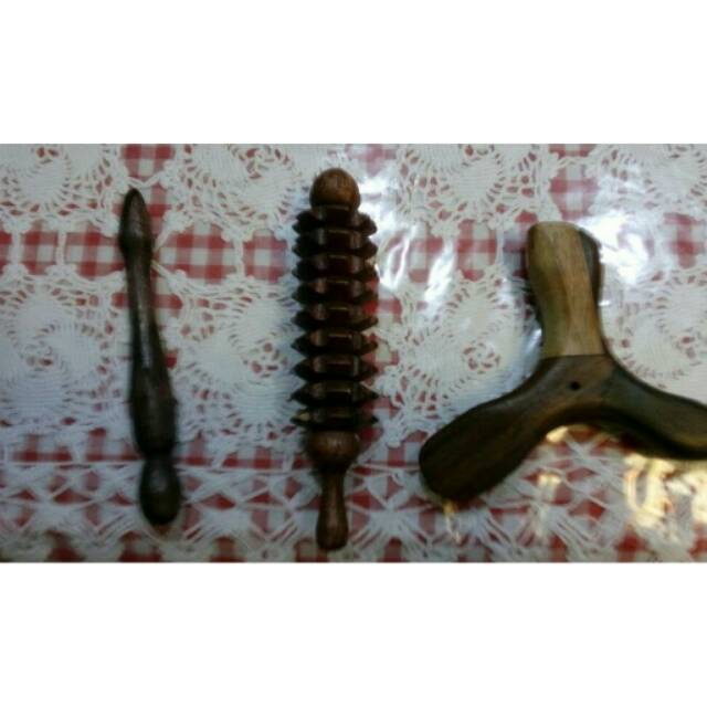 Alat Pijat Kayu Kesehatan Refleksi 1 set isi 3 pcs