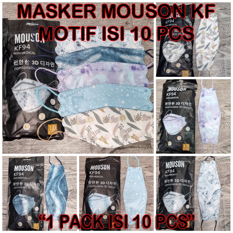 Baru Masker korea KF94 Earloop MEDIS Kemenkes isi 10pcs motif kualitas premium orginal facemask