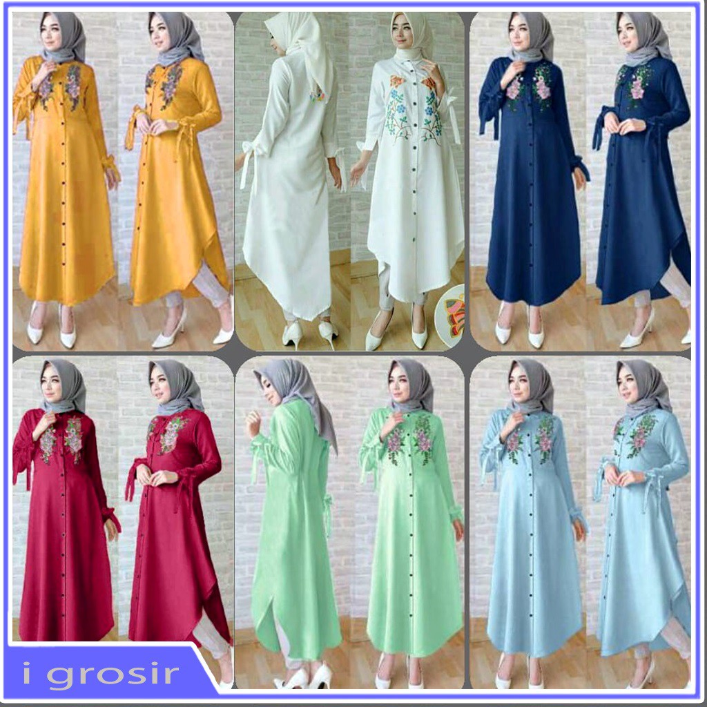 BAJU WANITA LENGAN PANJANG ATASAN WANITA MUSLIM BAJU TUNIK WANITA TERBARU 2021 ATASAN