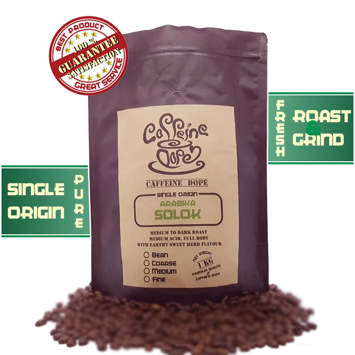 

Kopi Arabika Solok 1 Kg Single Origin - Bean/Biji & Ground/Bubuk