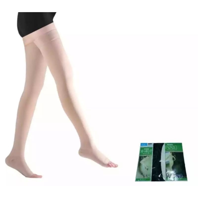 1 psang stoking wanita panjang sepaha warna cream ,hitam /koas stoking wanita