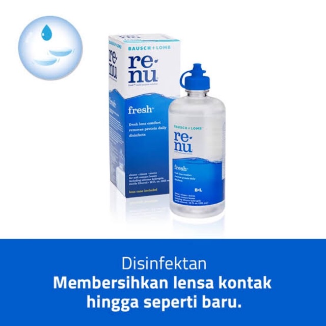 Renu Fresh Cairan Softlens 355ml Multi Purpose Solution By Bausch &amp; Lomb 355ml