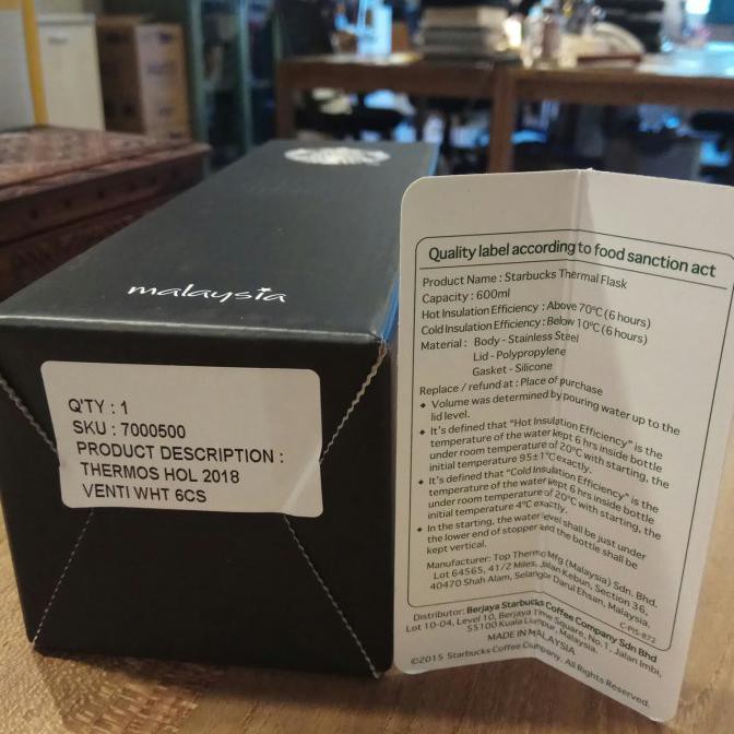 Unik Starbucks Original Tumbler Thermos Venti Malaysia Christmas Edition Trendi