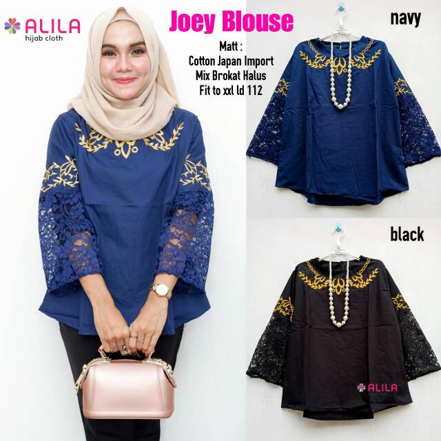 Joey blouse hijab|atasan hijab|blouse muslim|atasan busui