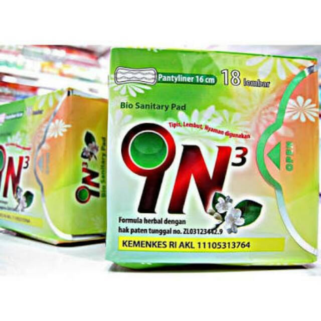 Pembalut herbal IN3 pantyliner harga per bungkus