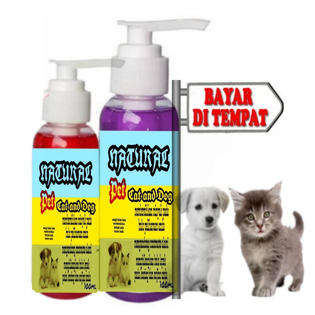 NATURAL - SAMPO KUTU KUCING ANJING KELINCI SAMPO ANJING ANTI BATERI JAMUR 100ml