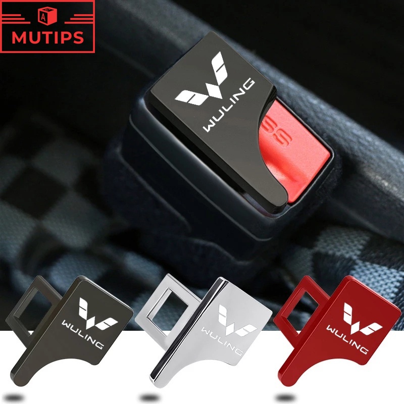Klip Gesper Sabuk Pengaman Mobil Bahan Zinc Alloy Untuk Wuling Confero Cortez Almaz Confero s