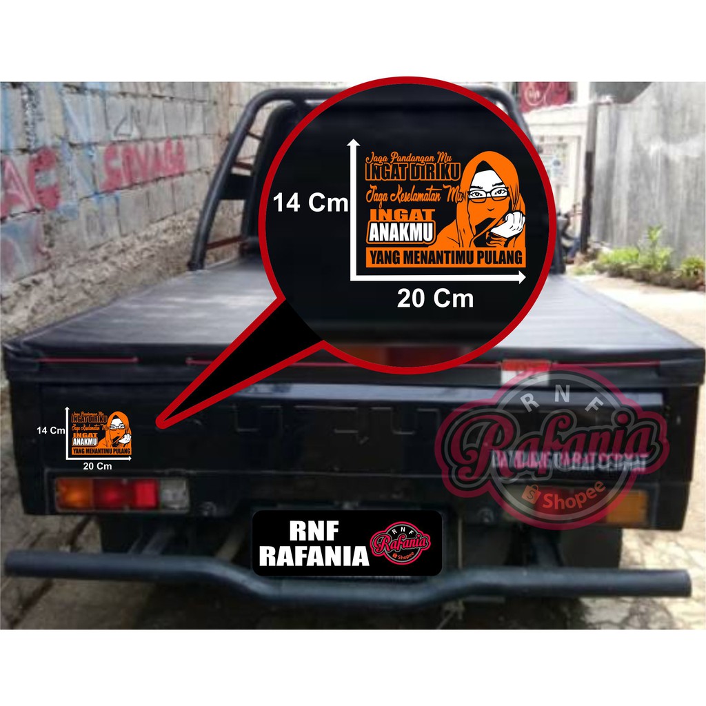 STICKER SKOTLET KACA PINTU/BODY MOBIL TRUCK/PICK UP/L300 JAGA PANDANGMU INGAT DIRIKU