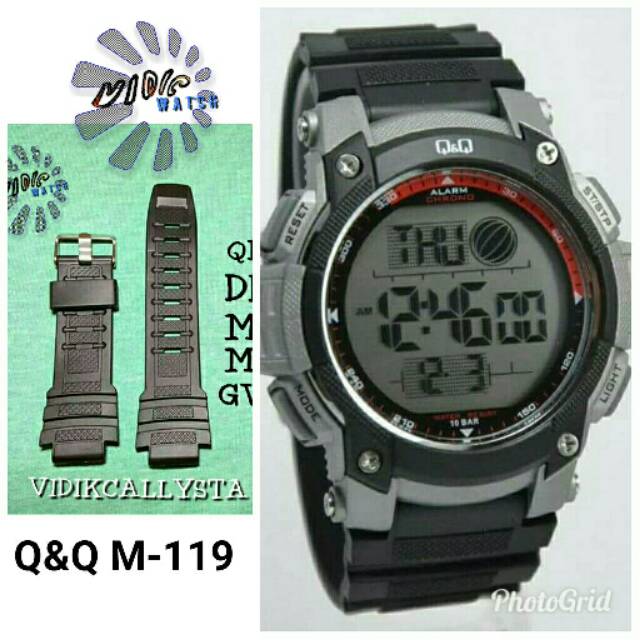 STRAP WATCH Q&amp;Q M 119 M119 M-119 / TALI JAM QNQ QQ RUBBER