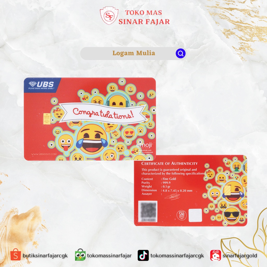 LM UBS EMOJI CONGRATULATIONS 0.10 GR