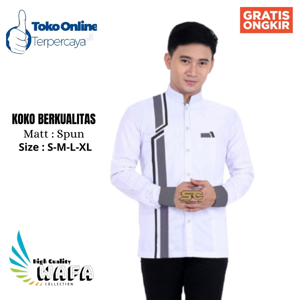 Koko azzahir koko syubbanul muslimin koko muslim koko hadroh baju koko fashion muslim pria 4679GG