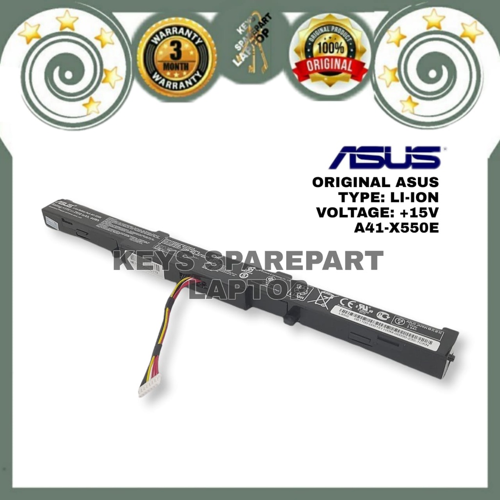 Baterai Battery Batre Laptop ASUS X450J X450JB X450JF X450JN X550E X550Z X550ZE X550D X550DP A41-X550E original