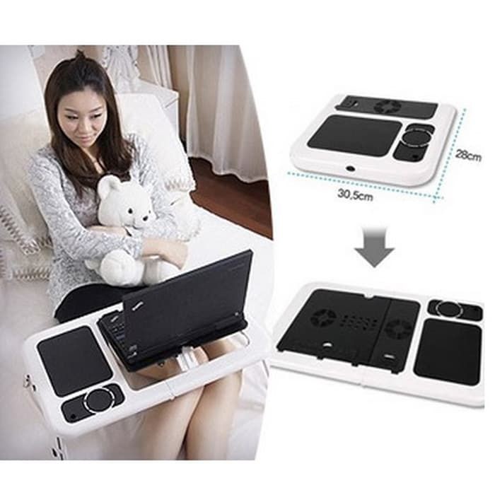 MEJA NOTEBOOK meja laptop + COOLER SKYWALKER E-TABLE LD09
