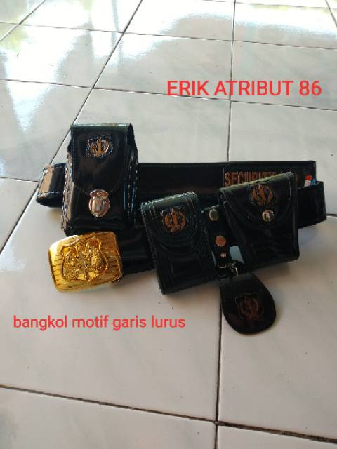 Ikat pinggang security+bangkol motif