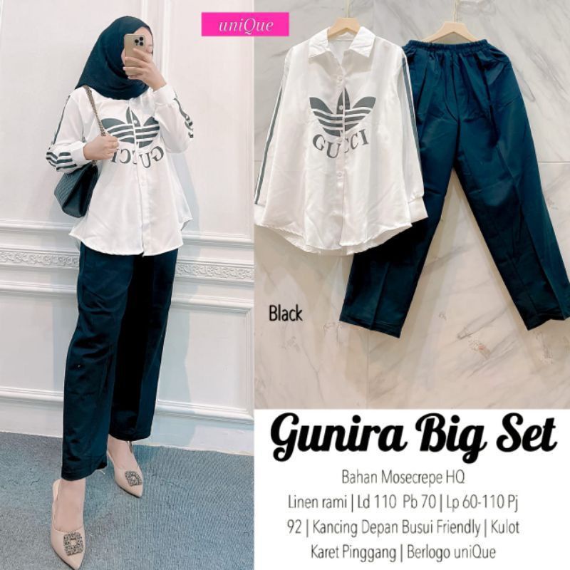 GUNIRA BIG SET | SETELAN MOSCREPE HQ TERMURAH