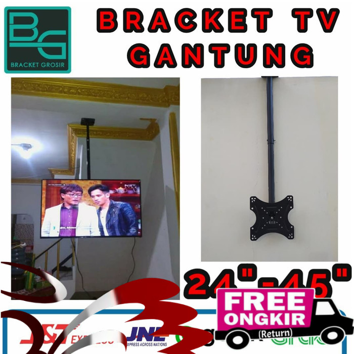 BRACKET TV CEILING/GANTUNG PLAFON 20&quot;-45&quot; ROTATE 360 DERAJAT