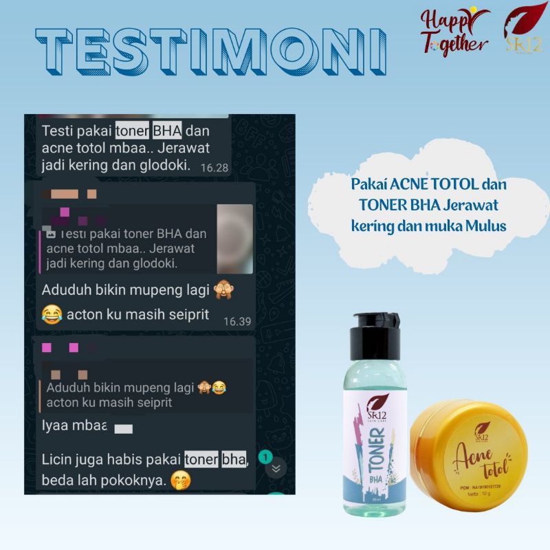 Toner BHA SR12 - Eksfoliasi Toner Wajah Glowing BPOM Membantu Mengangkat Sel Kulit Mati Membersihkan Sisa Kosmetik Dan Kotoran Di Wajah