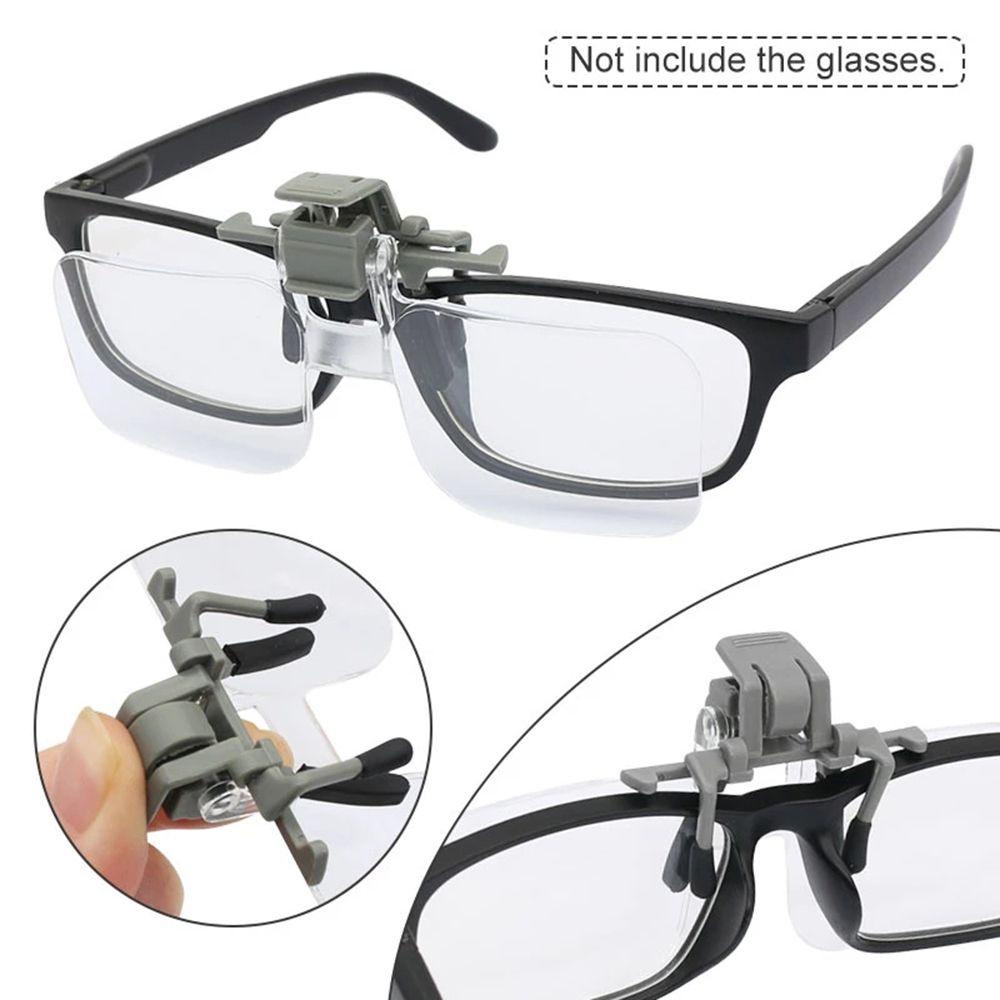 Top Magnifier Portable Lensa Optik Akrilik HD Dengan Klip Loupe