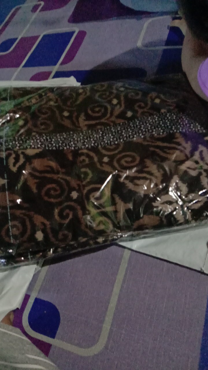 Gamis Batik Rempel Maxi Dress Jumbo Baju Wanita Pakaian Muslim Murah Bahan Katun Batik Pekalongan