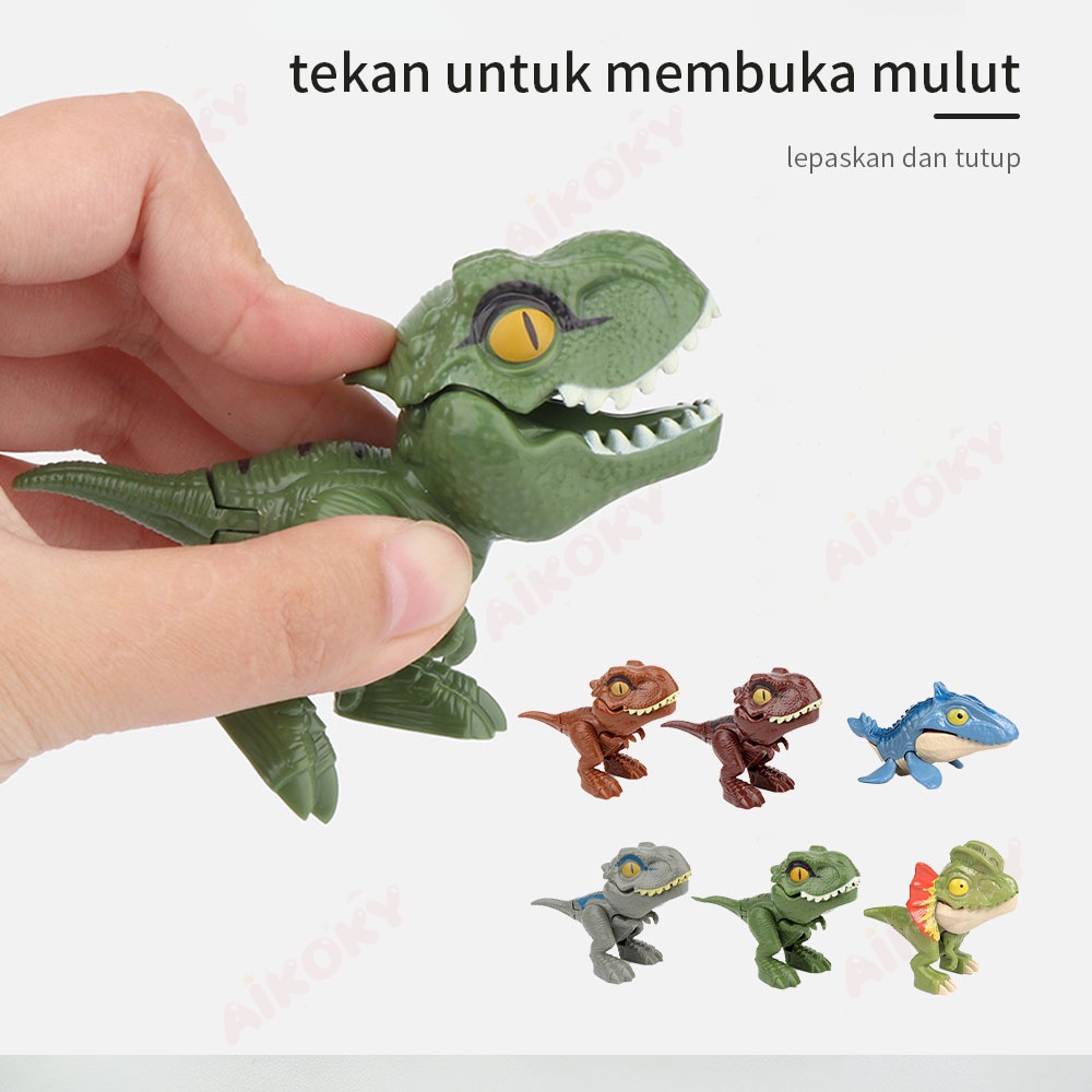 Aikoky Mainan dinosaurus menggigit jari/Mainan edukasi laki laki