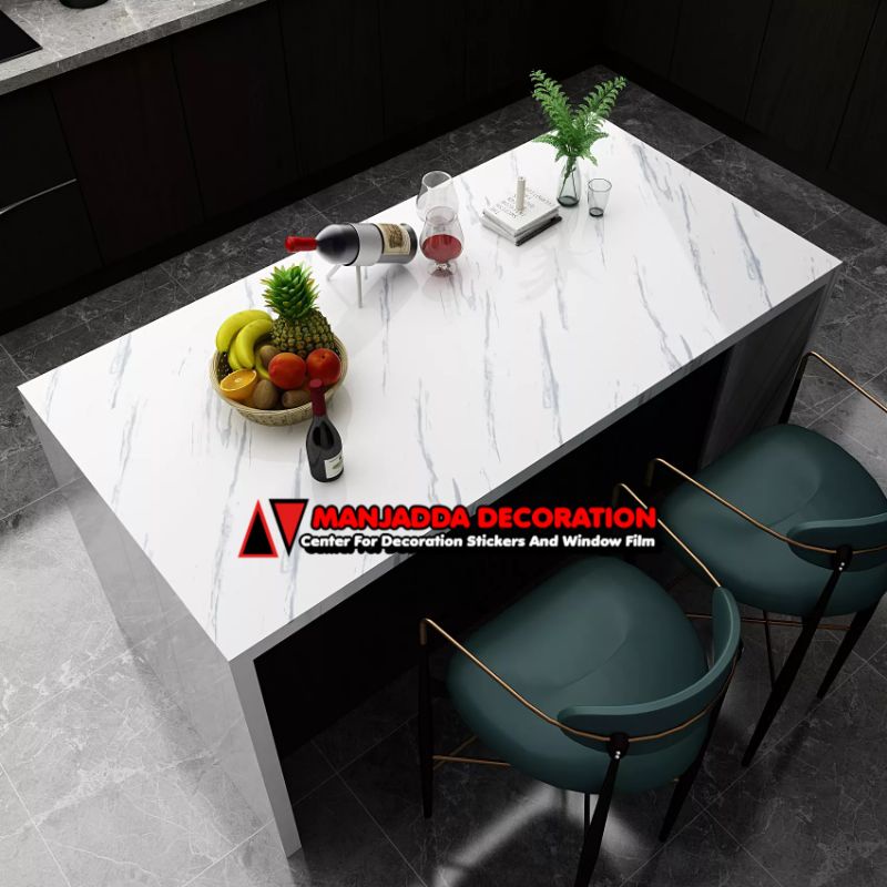 WALLPAPER STIKER MARMER MOTIF PREMIUM MARBLE LEMARI DAPUR MEJA