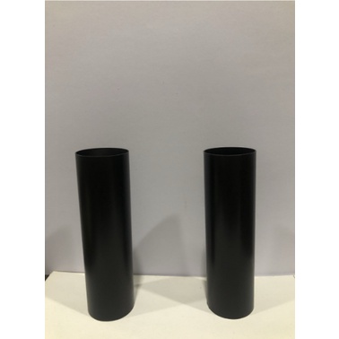 Selongsong lampu lilin besi panjang 10 cm, diameter 3 cm warna hitam