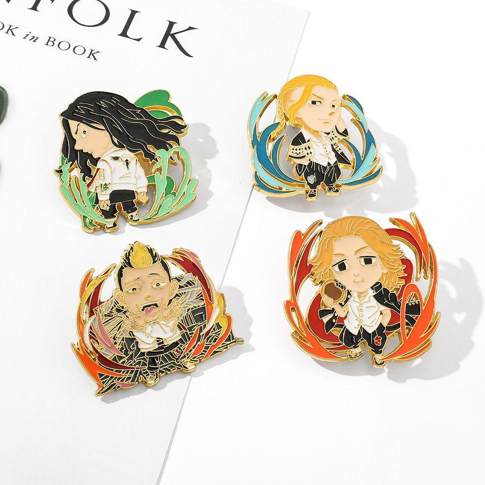 Lanfy Tokyo Revenges Bros Perhiasan Hadiah Logam Bros Pakaian Dekorasi Kartun Decor Lencana Enamel Bros