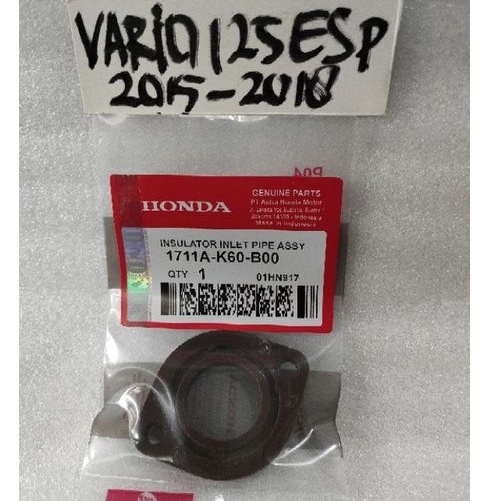 INSULATOR INLET PIPE BONIT MANIFUL THROTTLE BODY HONDA VARIO 125 LED ESP 2015-2018 ASLI