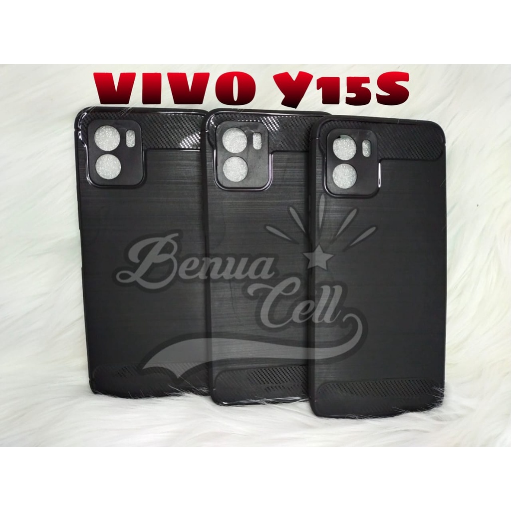 VIVO Y15S CASE IPAKY KARBON SOFTCASE SLIM FIT VIVO Y15S - BC