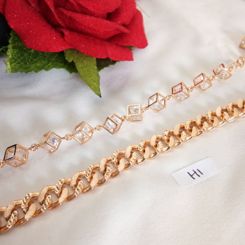 Aksesoris perhiasan Gelang Xuping Rantai