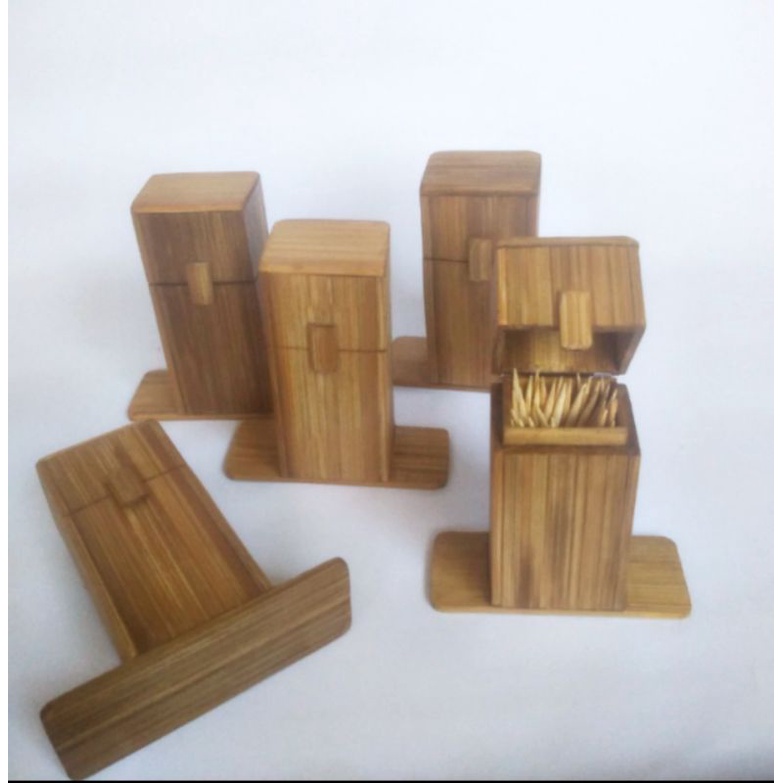 Wadah/Tempat tusuk gigi | Wadah bambu unik
